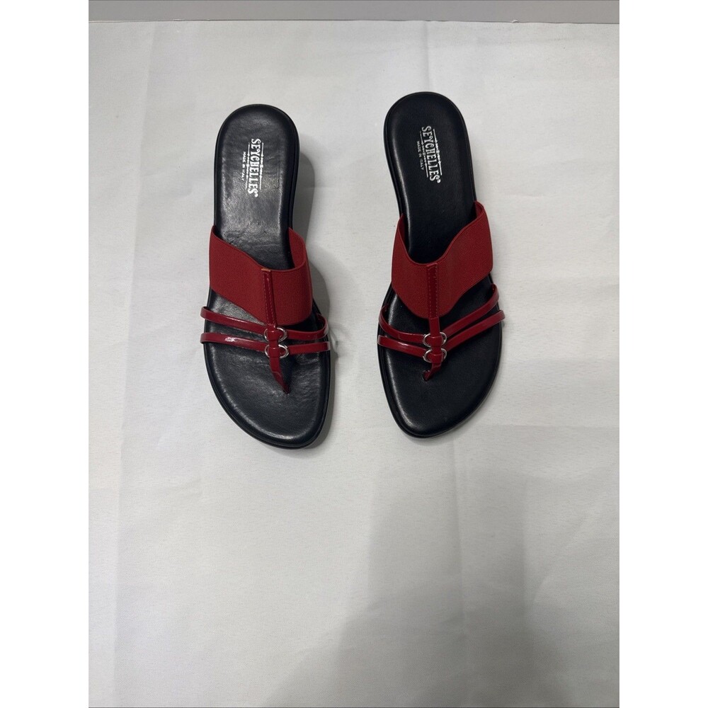 Seychelles Red Wedge Sandals Women's Size 8 - Picture 3 of 7